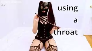 حمراء من ممارسة الحلق العميق شاشة تقسيم
