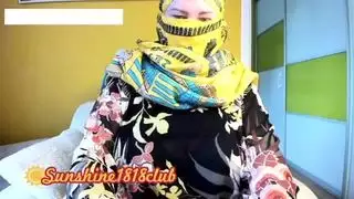 زوجة عربية تركية بالحجاب مع كاميرات إسلامية كبيرة الثدي تسجل يوم أكتوبر